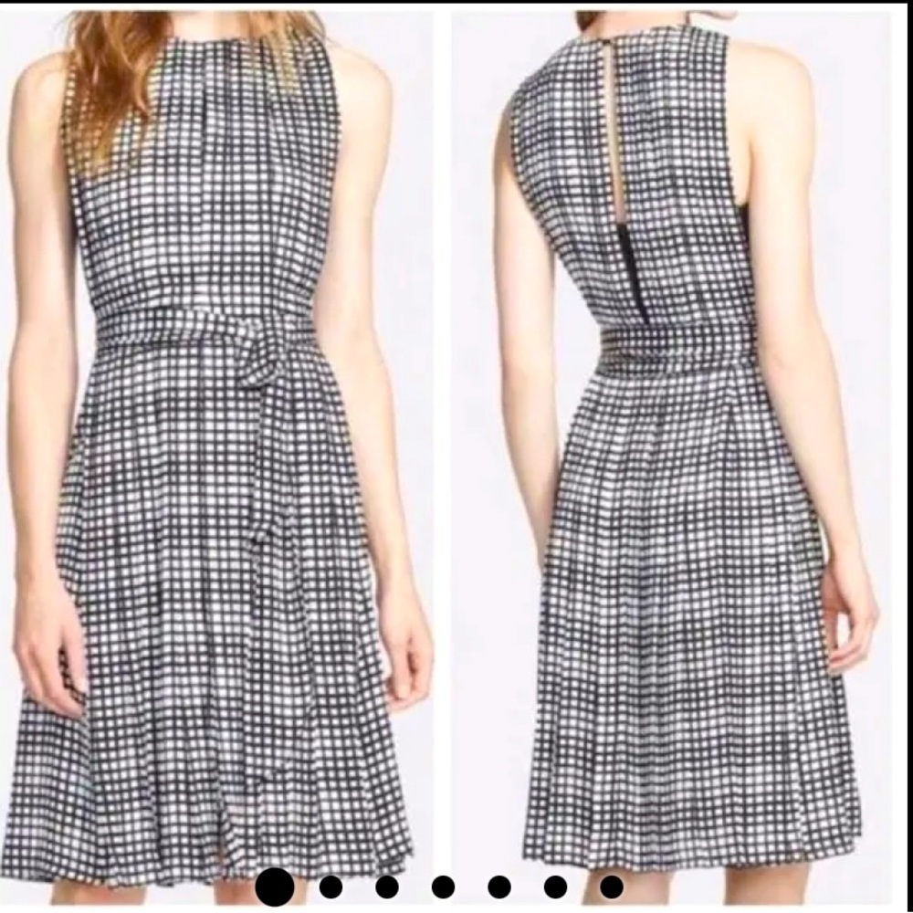 L’Agence Black and White Fit and Flare Sleeveless Dress, Size 4